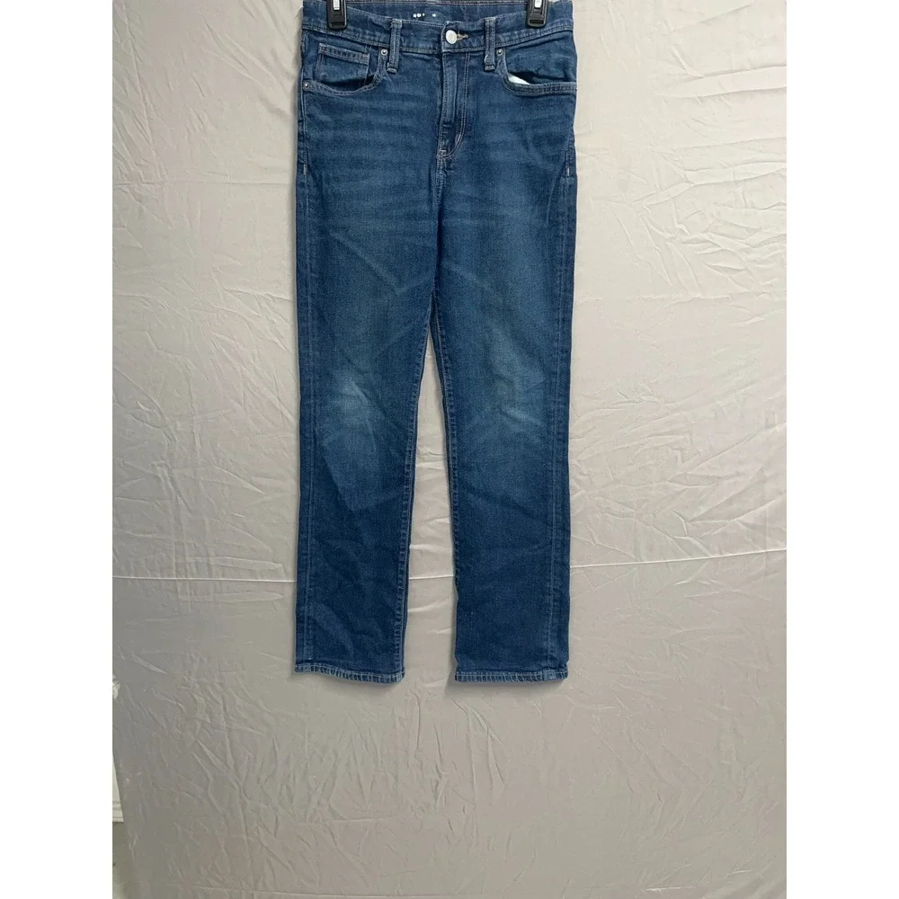 Old Navy Jeans Boys 16 Blue Denim Cotton Stretch Medium Wash Straight Leg Casual